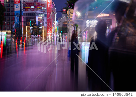 Colorful city lights 140963841