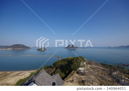 Views of Torishima and Takashima from Karatsu Castle Tower 140964051