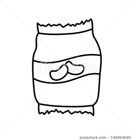 chips package icon illustration snack chips package icon illustration snack 140964680