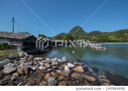 [Oki Islands] Boat sheds in Yana no Matsubara 140964898