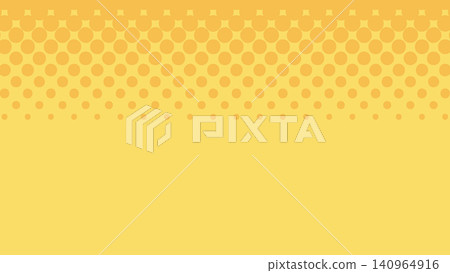 A vibrant and poppy yellow and orange halftone 16:9 background vector. A vibrant and poppy yellow and orange halftone 16:9 background vector. 140964916