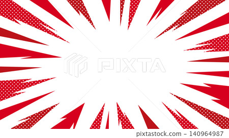 紅色鋸齒線和白色圓點橫幅框架 140964987