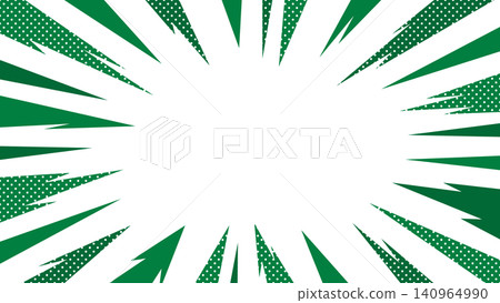 Green jagged lines and white dots banner frame 140964990