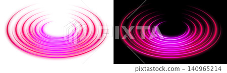 Pink neon ring tunnel with a transparent background and swirling, portal-shaped light. Pink neon ring tunnel with a transparent background and swirling, portal-shaped light. 140965214