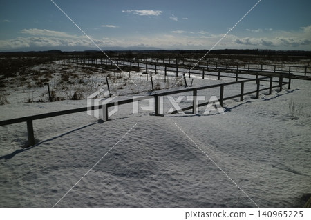 Winter scenery of Koshimizu Wildflower Garden in Hokkaido Winter scenery of Koshimizu Wildflower Garden in Hokkaido 140965225