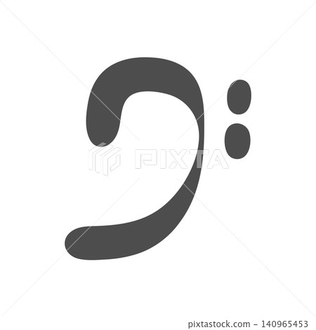 Loose musical notes, hand-drawn bass clef. Loose musical notes, hand-drawn bass clef. 140965453