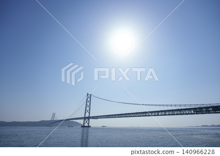 A view of the Akashi Kaikyo Bridge A view of the Akashi Kaikyo Bridge 140966228