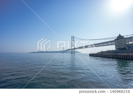 A view of the Akashi Kaikyo Bridge A view of the Akashi Kaikyo Bridge 140966258
