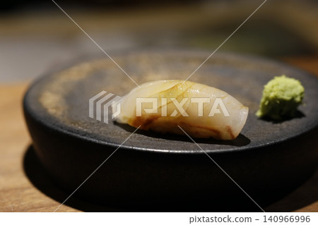 Sushi with Wasabi on Stone Plate Sushi with Wasabi on Stone Plate 140966996