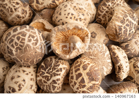 Dried shiitake mushroom, organic nature healthy food. 140967163