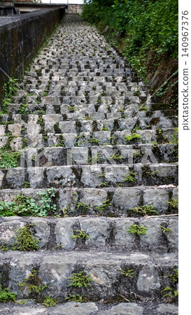 stone staircase in the garden stone staircase in the garden 140967376