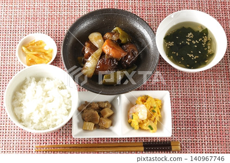 Black vinegar pork set meal Black vinegar pork set meal 140967746