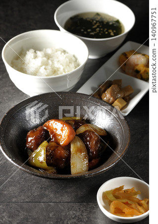 Black vinegar pork set meal Black vinegar pork set meal 140967751