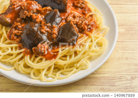 Eggplant and meat sauce pasta Eggplant and meat sauce pasta 140967889