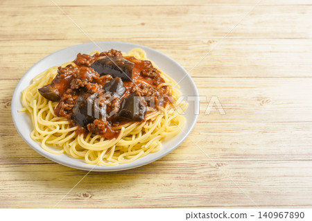 Eggplant and meat sauce pasta Eggplant and meat sauce pasta 140967890