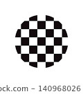 Flat Geometric Chessboard Circle Icon Design Asset 140968026