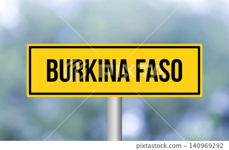 Burkina faso road sign on blur background Burkina faso road sign on blur background 140969292