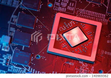 Ai Chip, NPU Chip, GPU Graphic board, Computer board, Microprocessor, CPU Processor, Tech background Ai Chip, NPU Chip, GPU Graphic board, Computer board, Microprocessor, CPU Processor, Tech background 140969362