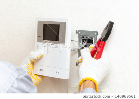 Intercom, video door phone installation Intercom, video door phone installation 140969561