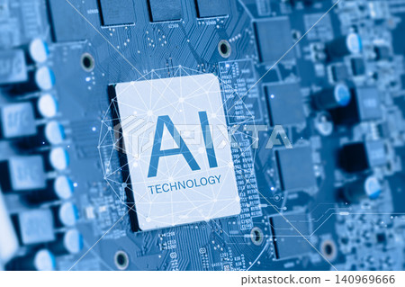 AI microprocessor Artificial intelligent NPU memory computer processor on circuit board 140969666
