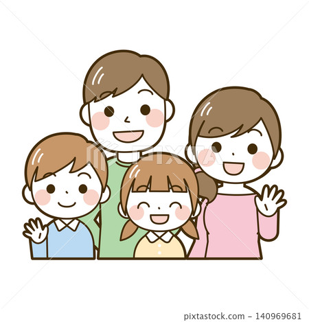 4 people family 4 people family 140969681