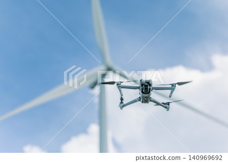 Surveying Drone, Aerial UAV technology for survey service maintenance wind turbine power station Surveying Drone, Aerial UAV technology for survey service maintenance wind turbine power station 140969692