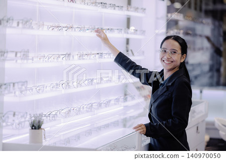 Optical store, Glasses shop staff service sales agent eyeglasses, Professional eyewear consultation Optical store, Glasses shop staff service sales agent eyeglasses, Professional eyewear consultation 140970050