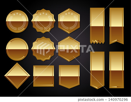 Gold award medal Gold award medal 140970296