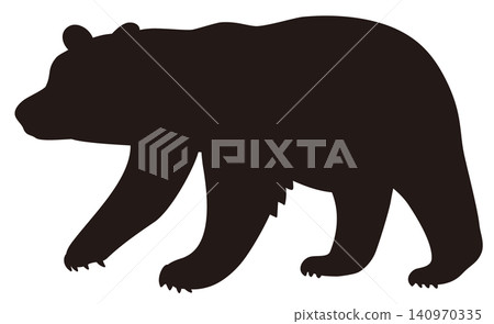 Silhouette of a walking bear Silhouette of a walking bear 140970335