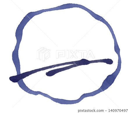 Analog line frame with heading line, blue 4 Analog line frame with heading line, blue 4 140970497