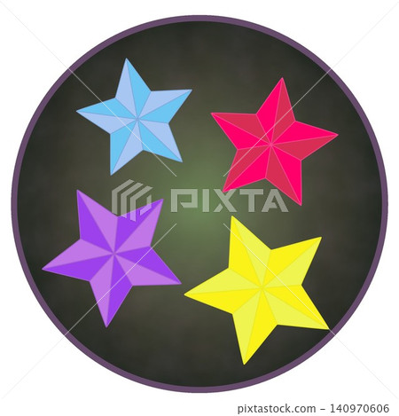 Tanabata-themed illustration with a circular background Tanabata-themed illustration with a circular background 140970606