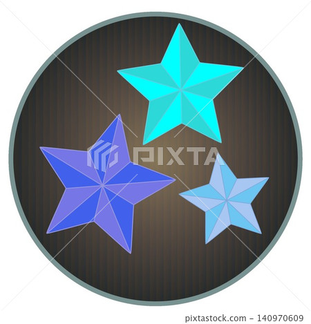 Tanabata-themed illustration with a circular background 140970609