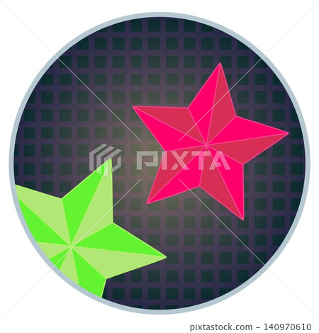 Tanabata-themed illustration with a circular background Tanabata-themed illustration with a circular background 140970610