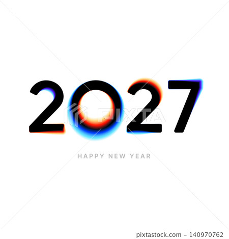 2027 New Year logo and number design. 2027 New Year logo and number design. 140970762