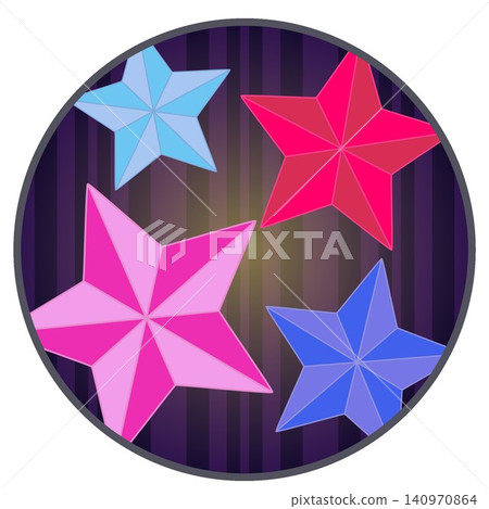 Tanabata-themed illustration with a circular background Tanabata-themed illustration with a circular background 140970864