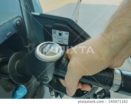Refueling Car at Gas Station Refueling Car at Gas Station 140971162