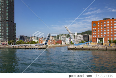 A view of the Mojiko Retro district in Moji Ward, Kitakyushu City. A view of the Mojiko Retro district in Moji Ward, Kitakyushu City. 140972440
