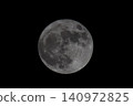 An illustration of the moon floating in the sky 140972825