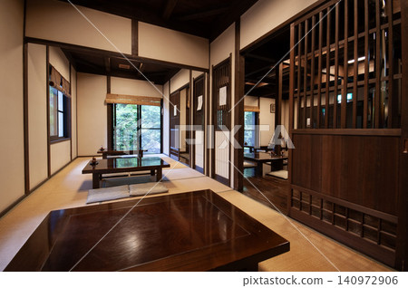Tables inside a Japanese restaurant Tables inside a Japanese restaurant 140972906