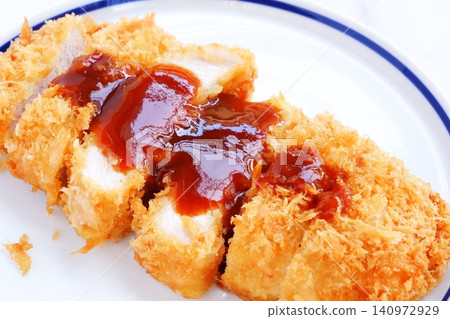 Tonkatsu - Delicious, freshly fried, crispy pork cutlet (pork loin cutlet) Tonkatsu - Delicious, freshly fried, crispy pork cutlet (pork loin cutlet) 140972929