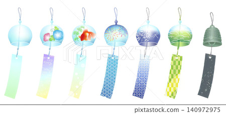 Wind chimes swaying in the wind Wind chimes swaying in the wind 140972975