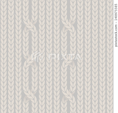 Cable knit pattern background illustration, greige Cable knit pattern background illustration, greige 140973385