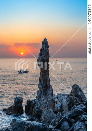 Candlestick Rock in Samcheok, Gangwondo Candlestick Rock in Samcheok, Gangwondo 140973566
