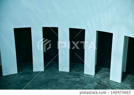 Close-up of the wall, interior of modern architecture, modern city building. Interior design. Details of modern architecture. Building abstract. Building background. Close-up of the wall, interior of modern architecture, modern city building. Interior design. Details of modern architecture. Building abstract. Building background. 140973667