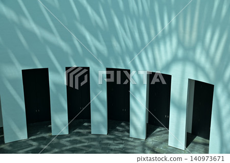 Close-up of the wall, interior of modern architecture, modern city building. Interior design. Details of modern architecture. Building abstract. Building background. Close-up of the wall, interior of modern architecture, modern city building. Interior design. Details of modern architecture. Building abstract. Building background. 140973671