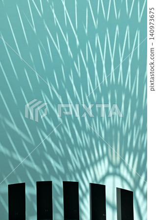 Close-up of the wall, interior of modern architecture, modern city building. Interior design. Details of modern architecture. Building abstract. Building background. 140973675
