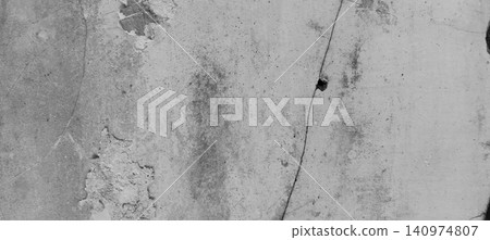 Weathered concrete wall with vertical cracks Weathered concrete wall with vertical cracks 140974807