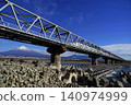 The Shinkansen bullet train crosses the Fujikawa Railway Bridge, seemingly flying over Mount Fuji. January, Mount Fuji 2084 Shinkansen and Fujikawa Railway Bridge The Shinkansen bullet train crosses the Fujikawa Railway Bridge, seemingly flying over Mount Fuji. January, Mount Fuji 2084 Shinkansen and Fujikawa Railway Bridge 140974999