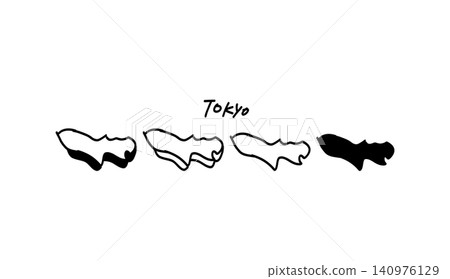東京地圖的簡筆手繪向量插圖(3) 東京地圖的簡筆手繪向量插圖(3) 140976129