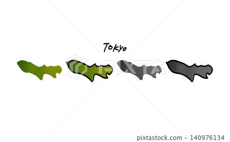 東京地圖的漸層色手繪向量插圖(2) 東京地圖的漸層色手繪向量插圖(2) 140976134